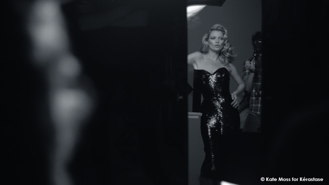 Backstage© Kate Moss for Kerastase