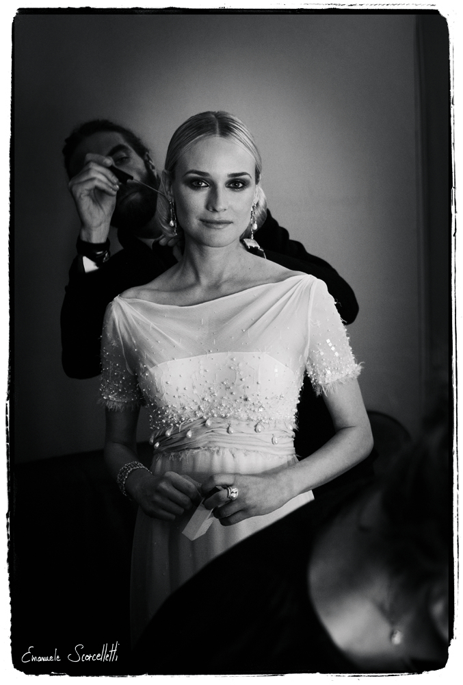 Master of ceremony actress Diane Kruger wearing Chanel Haute Couture and Chanel fine jewelry.