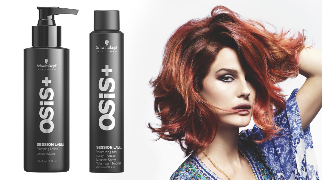 Voluminous hairstyles, don't miss the range OSIS + Session Label de Schwarzkopf Professional !